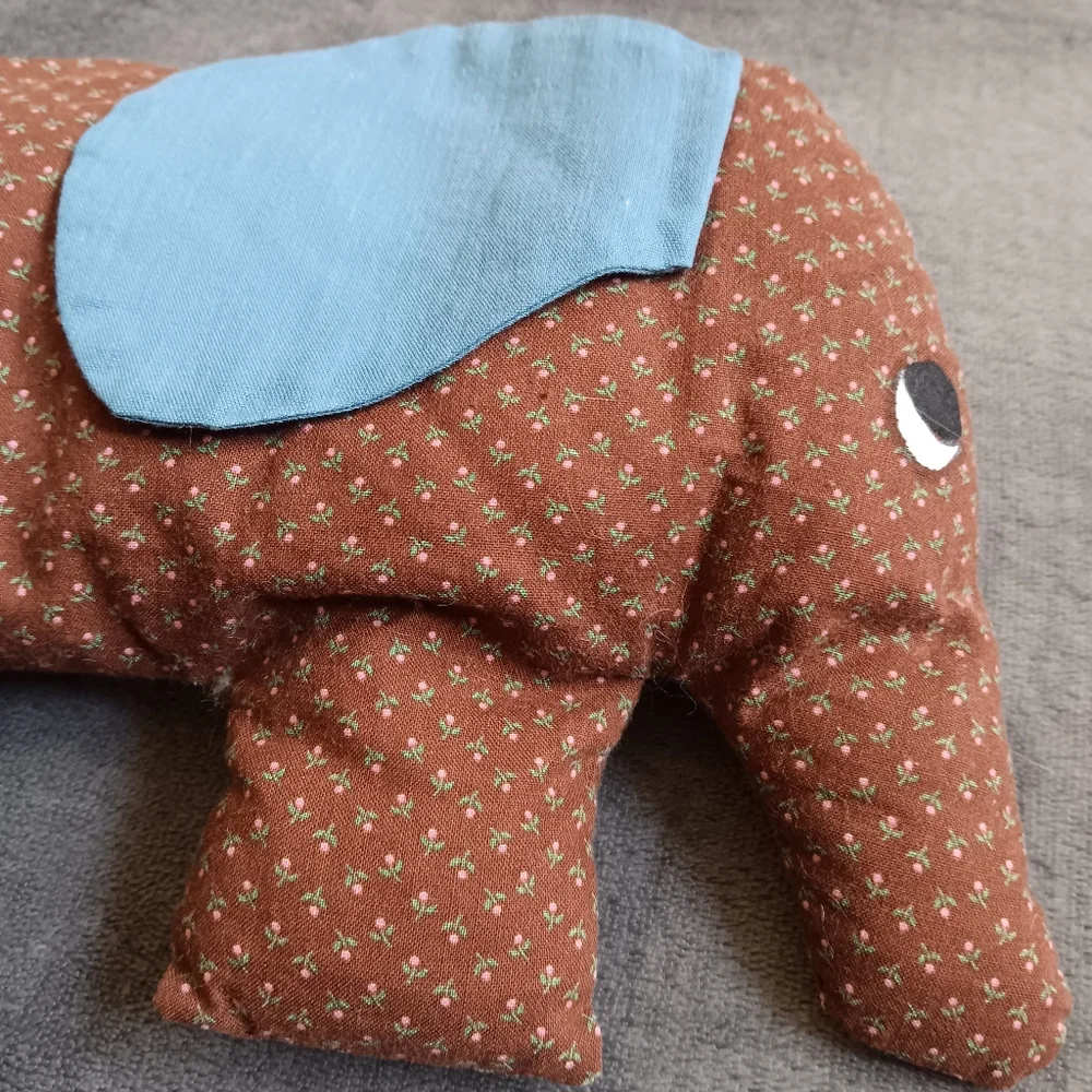 70s Handmade Vintage Cottagecore Plush Stuffed Animal Lot Bear & Elephant Whimsy